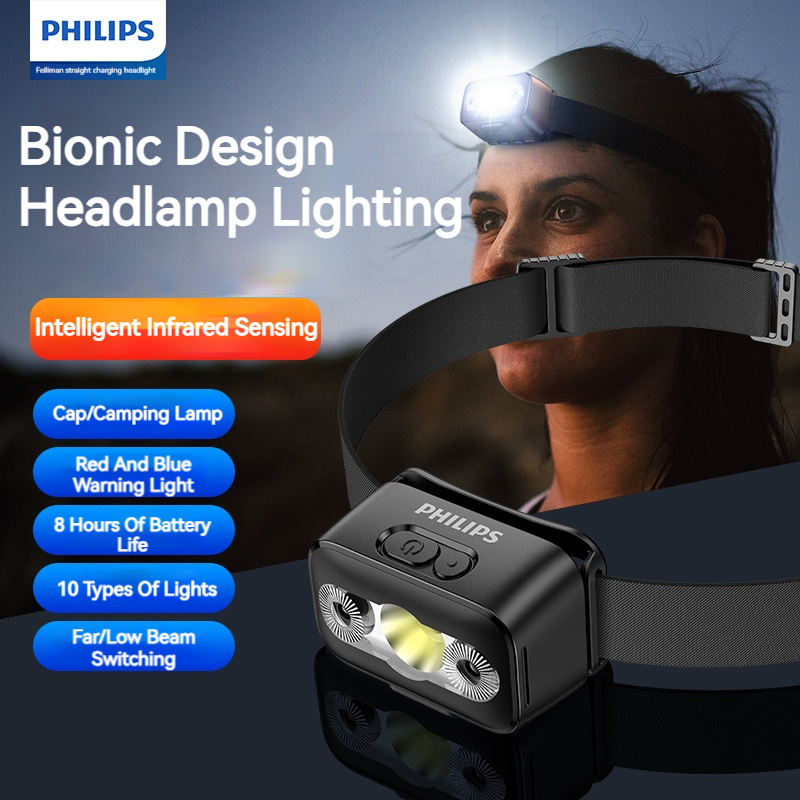 Outdoor Lighting With Sensor - Philips LED Headlamp Sensor Head Flashlight