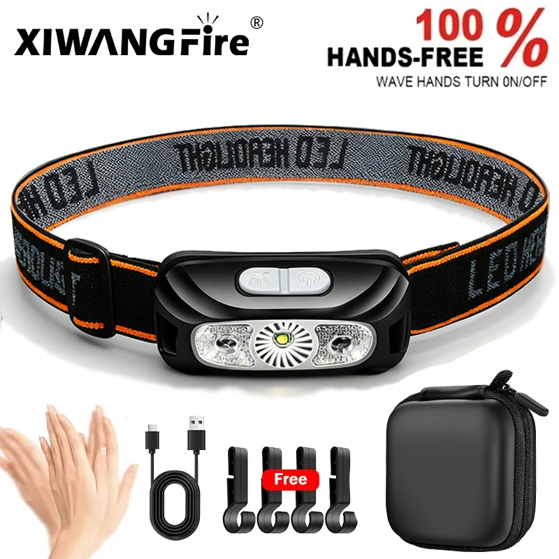 Outdoor Lighting With Sensor - Strong Light Headlamp Portable LED Sensor