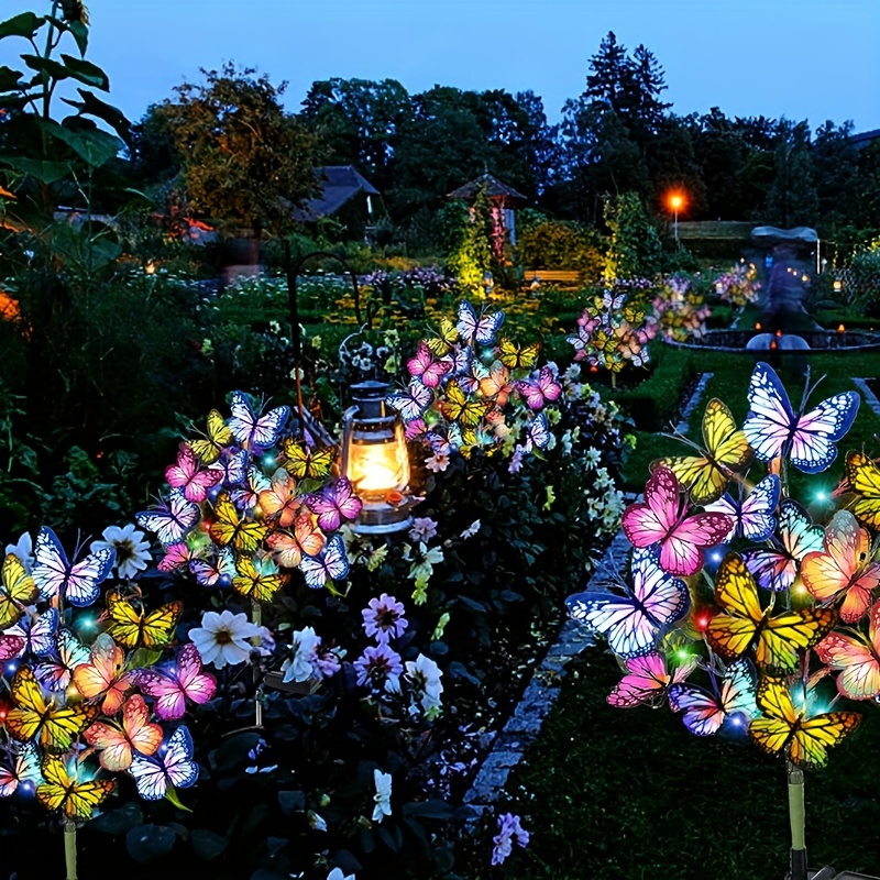 Outdoor Lighting Brands - Solar LED Butterfly Garden Lights Waterproof