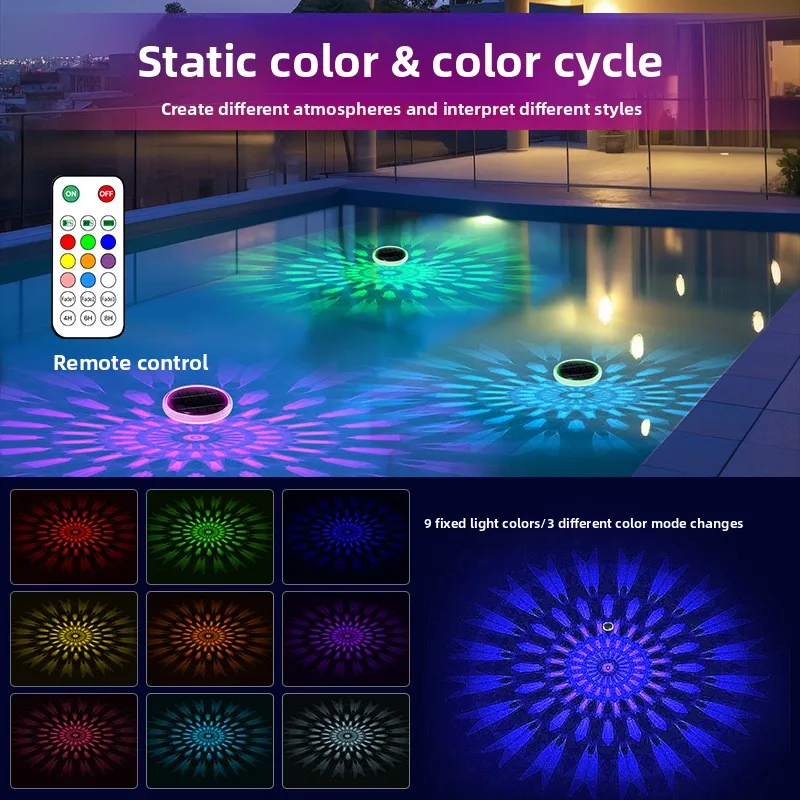 Outdoor Lighting With Sensor - Solar-powered outdoor water feature lights pond
