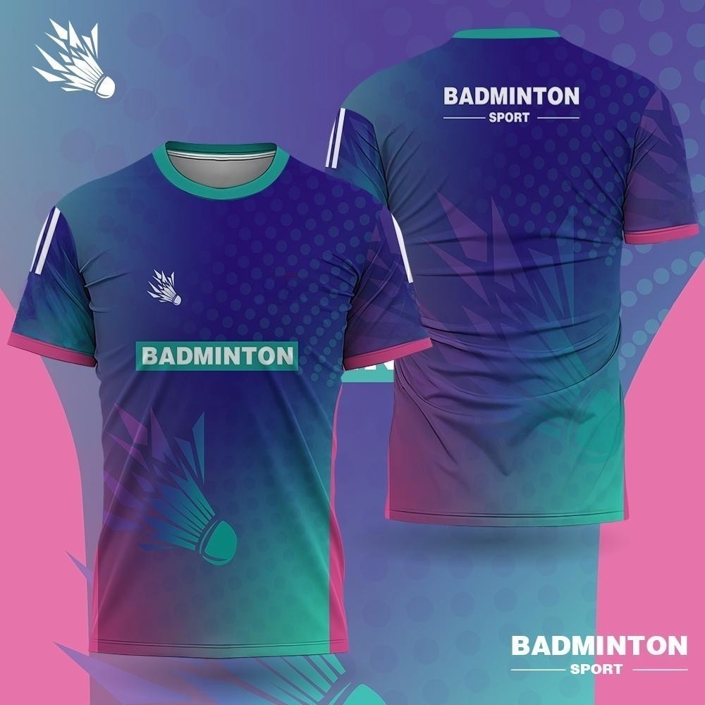 Outdoor Lighting Logo - Men's Badminton Clothing Gradient 3D Print