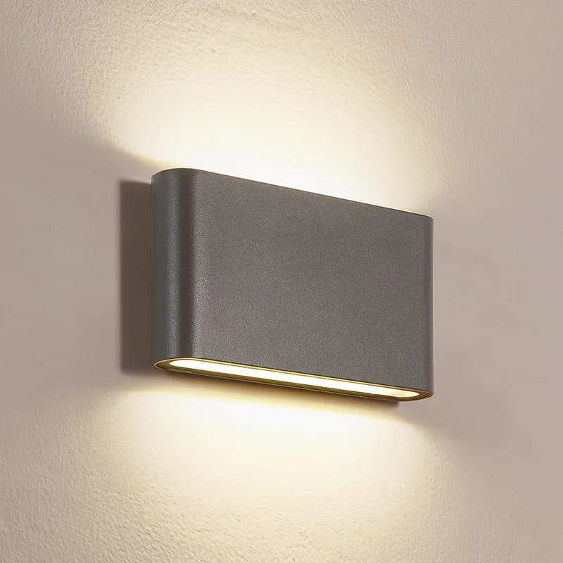 Outdoor Lighting Hardwired - Modern Up and Down LED Wall