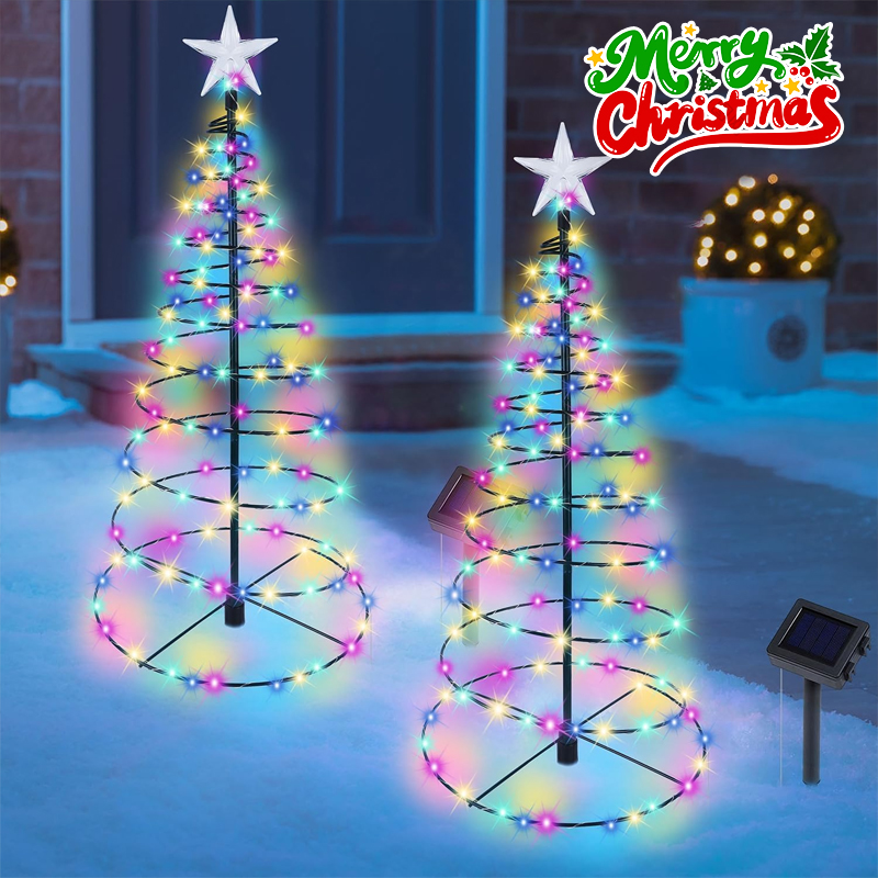 Outdoor Lighting Tree - Solar Powered Christmas Tree LED Light