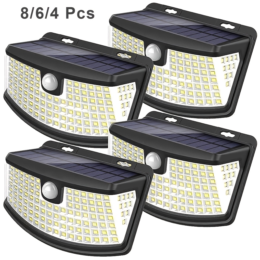Outdoor Lighting With Sensor - 8/6/4 Packs Solar Motion Sensor Lights