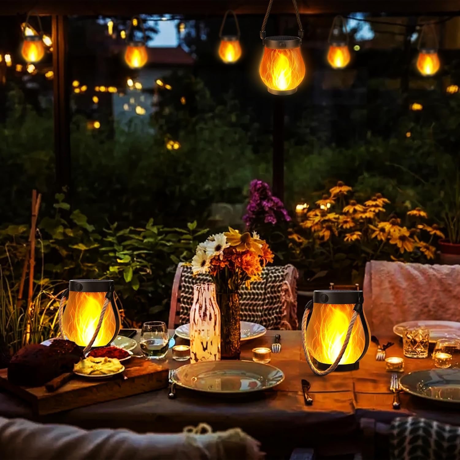 Fire Torch Solar - Solar Flame Hanging Lantern Type-C Fast