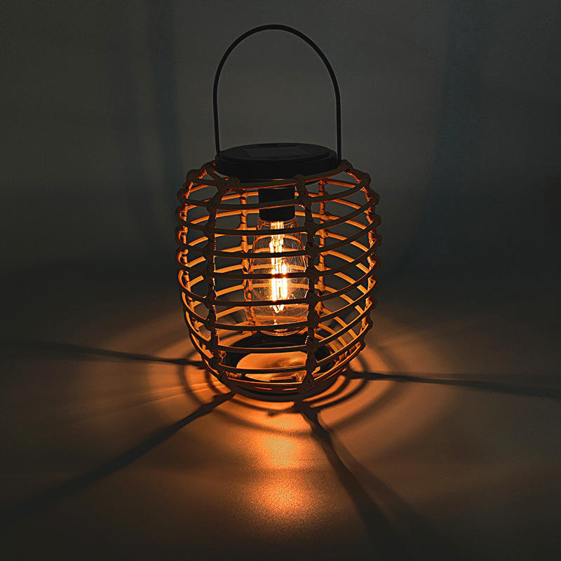 Solar Lantern Hanging - Bulb Warm LED Retro Standing Light