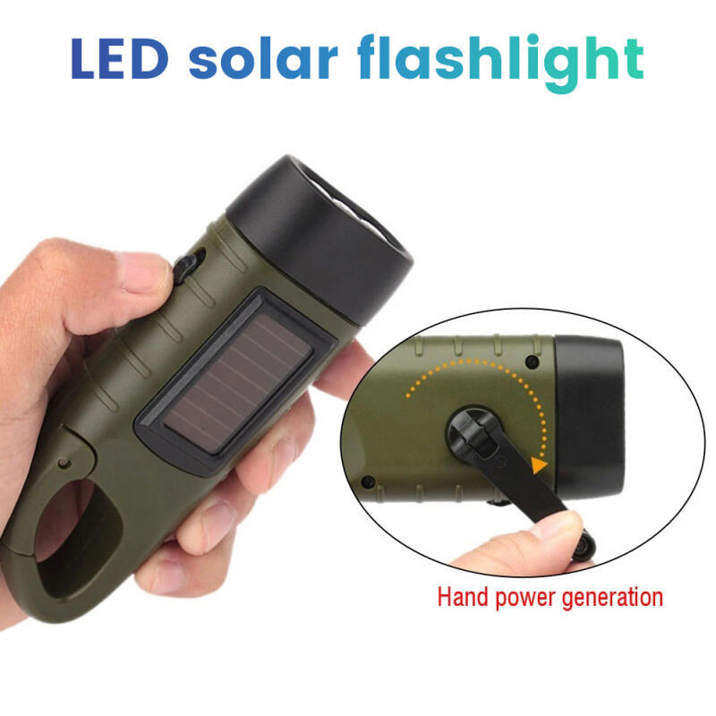 Fire Torch Solar - Hand Crank Solar Powered Rechargeable LED