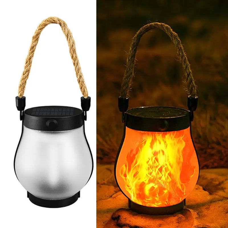 Solar Flame Lamp USB Rechargea - đánh giá và giá Solar Lantern Hanging