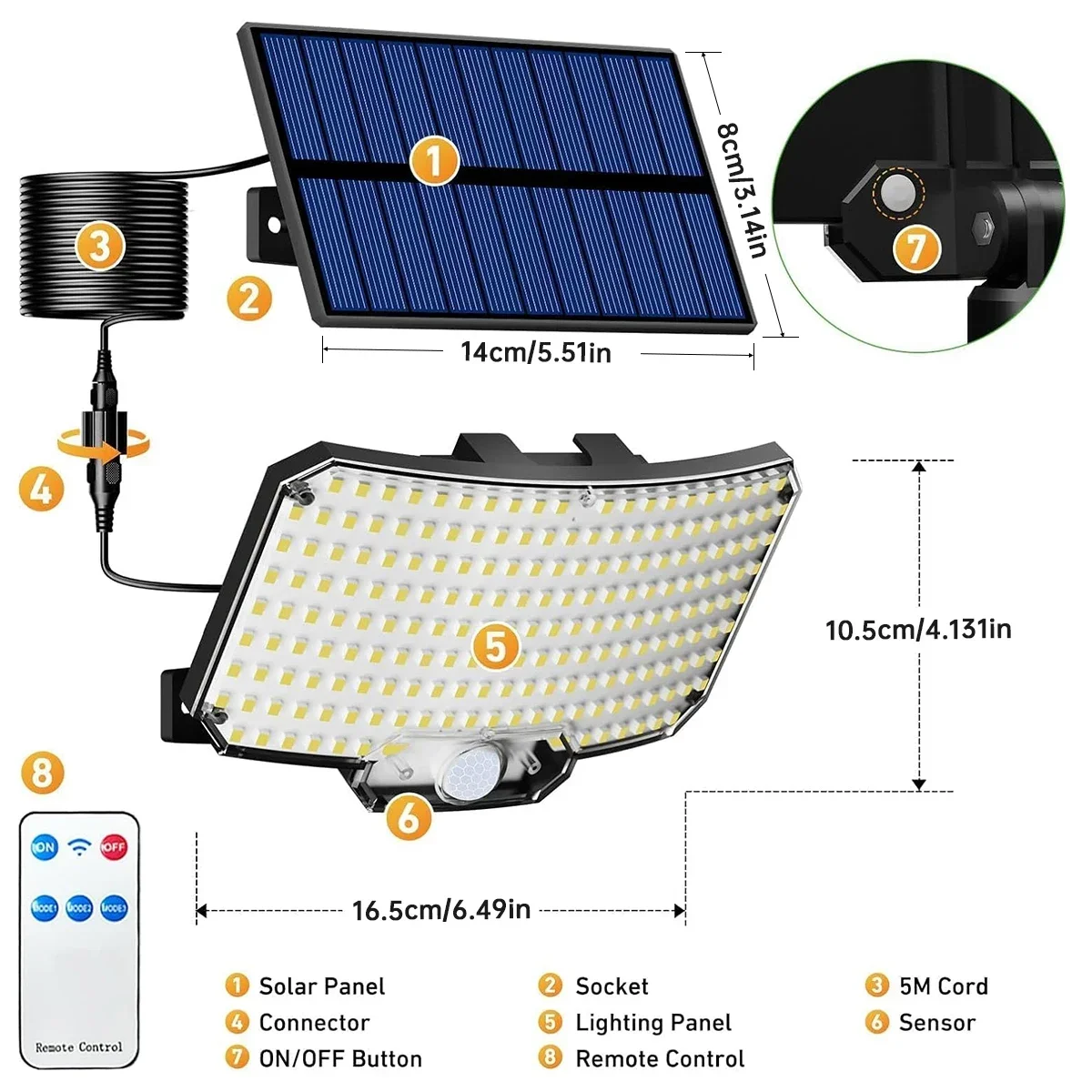 234LED Solar Outdoor Lights Mo - đánh giá và giá Outdoor Lighting With Sensor