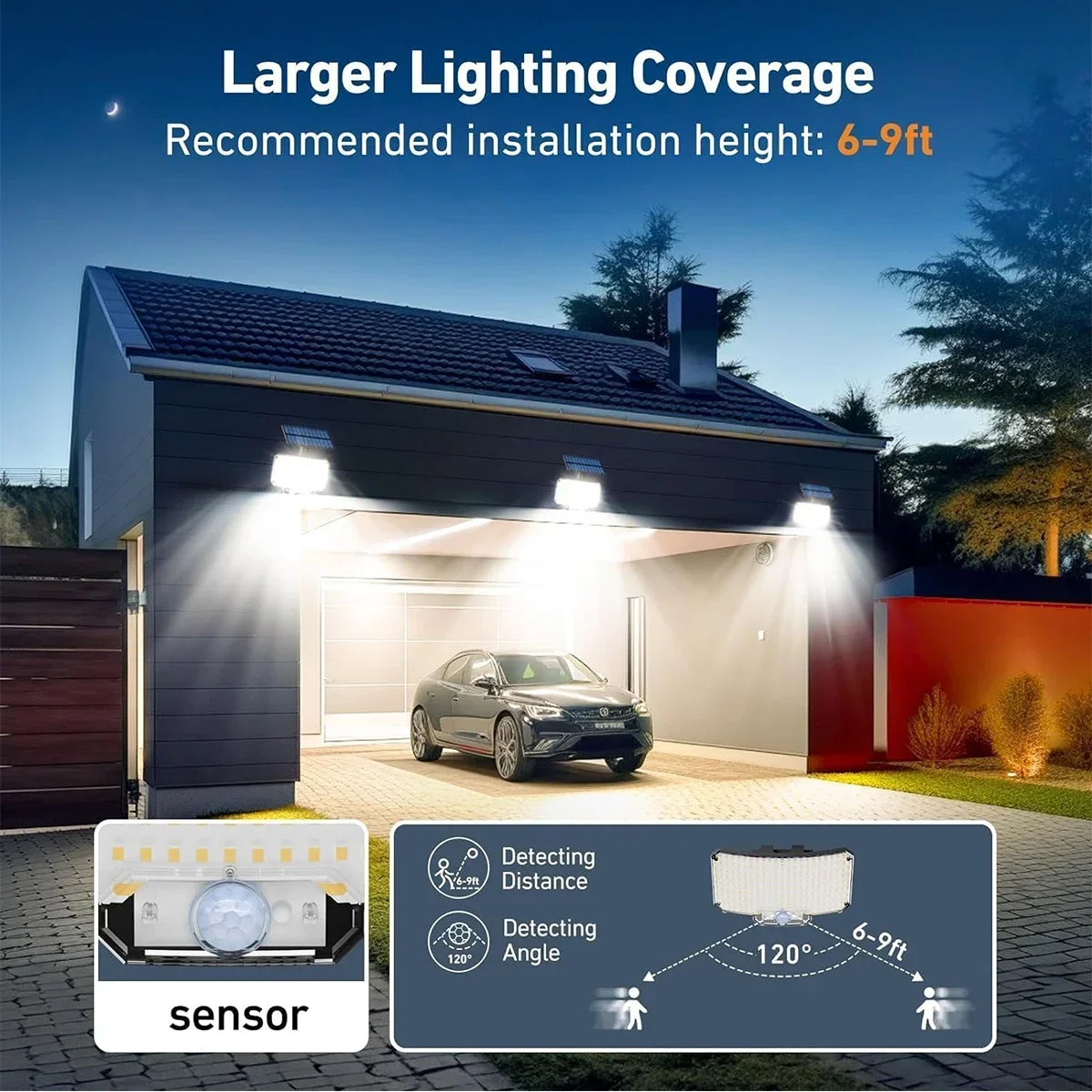 234LED Solar Outdoor Lights Mo - đánh giá và giá Outdoor Lighting With Sensor