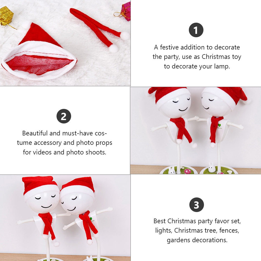 1Set Christmas Hat Scarf Decor - đánh giá và giá Outdoor Lighting Tree