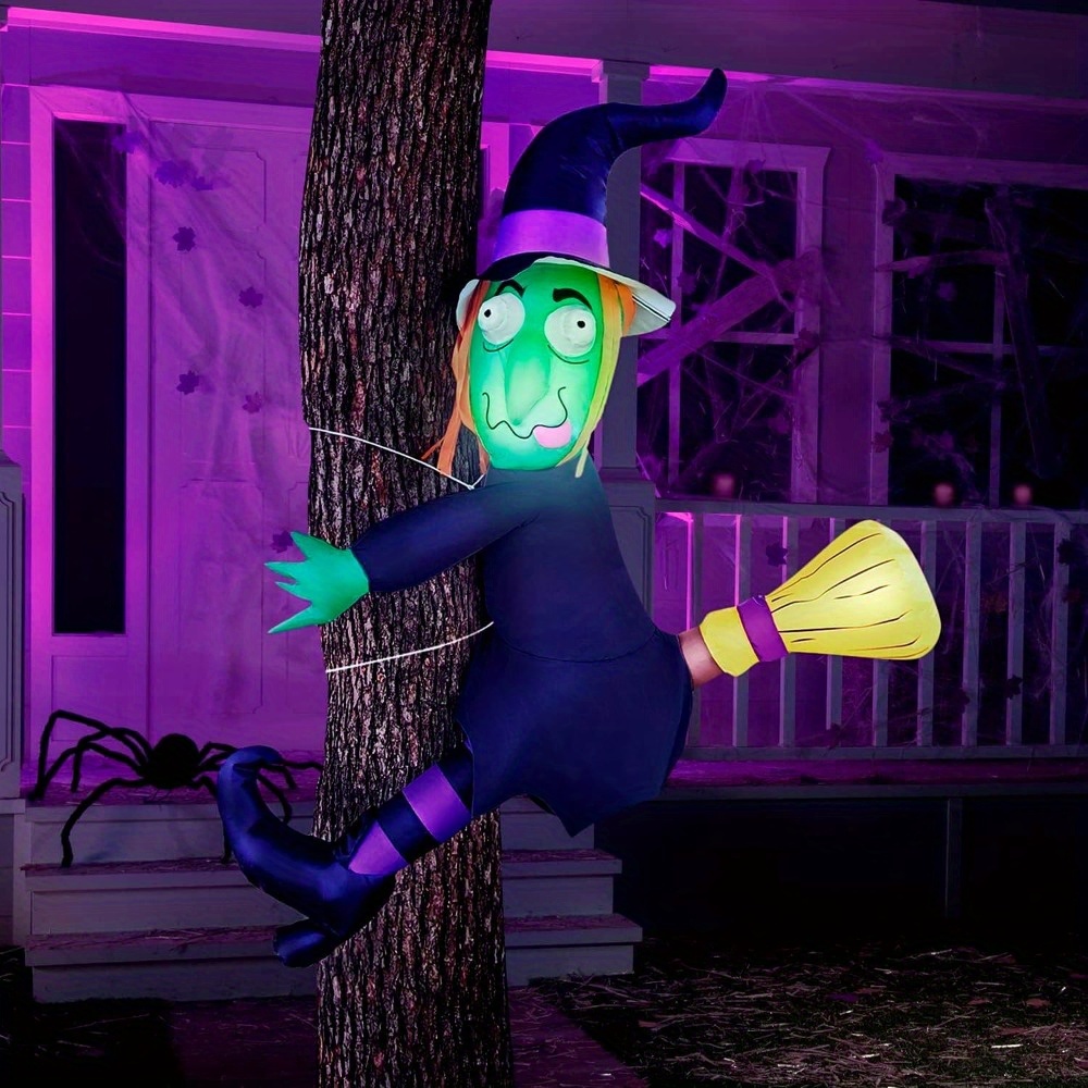 4FT Halloween Inflatable Witch - đánh giá và giá Outdoor Lighting Tree