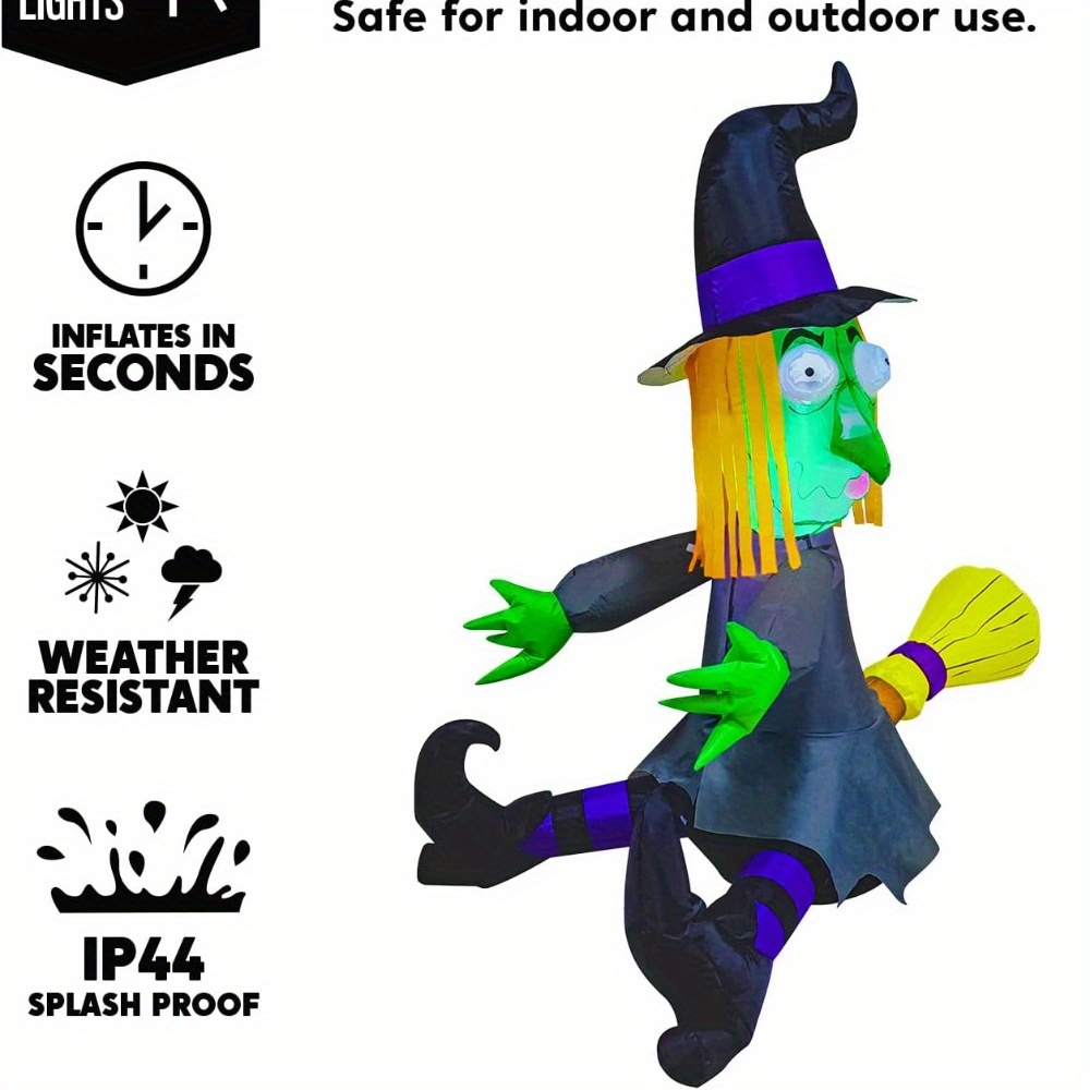 4FT Halloween Inflatable Witch - đánh giá và giá Outdoor Lighting Tree