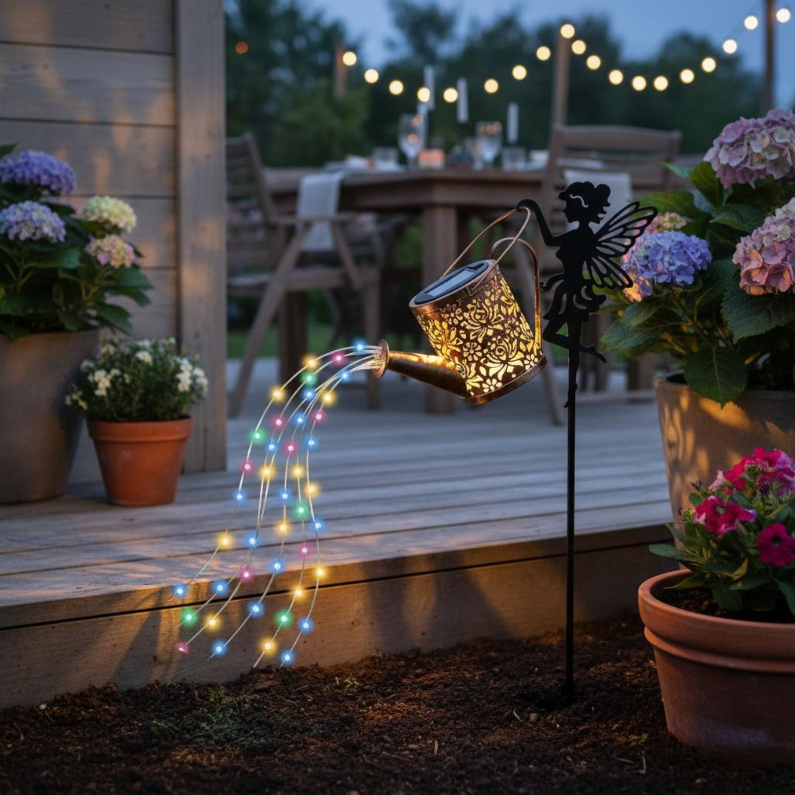 Solar Fairy Watering Can Light - đánh giá và giá Outdoor Lighting For Patio