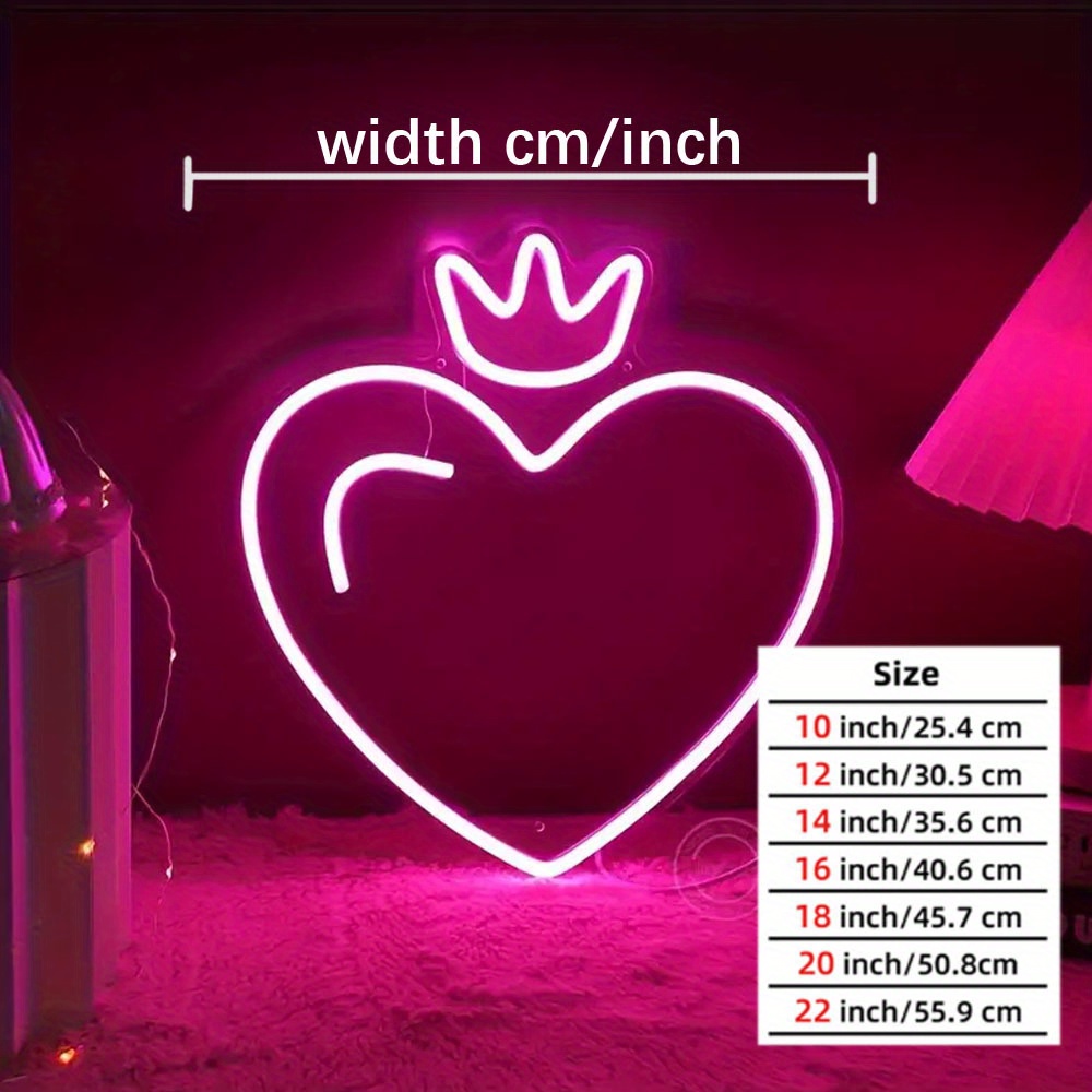 LED Heart Crown Neon Sign, Pin - đánh giá và giá Outdoor Lighting Options