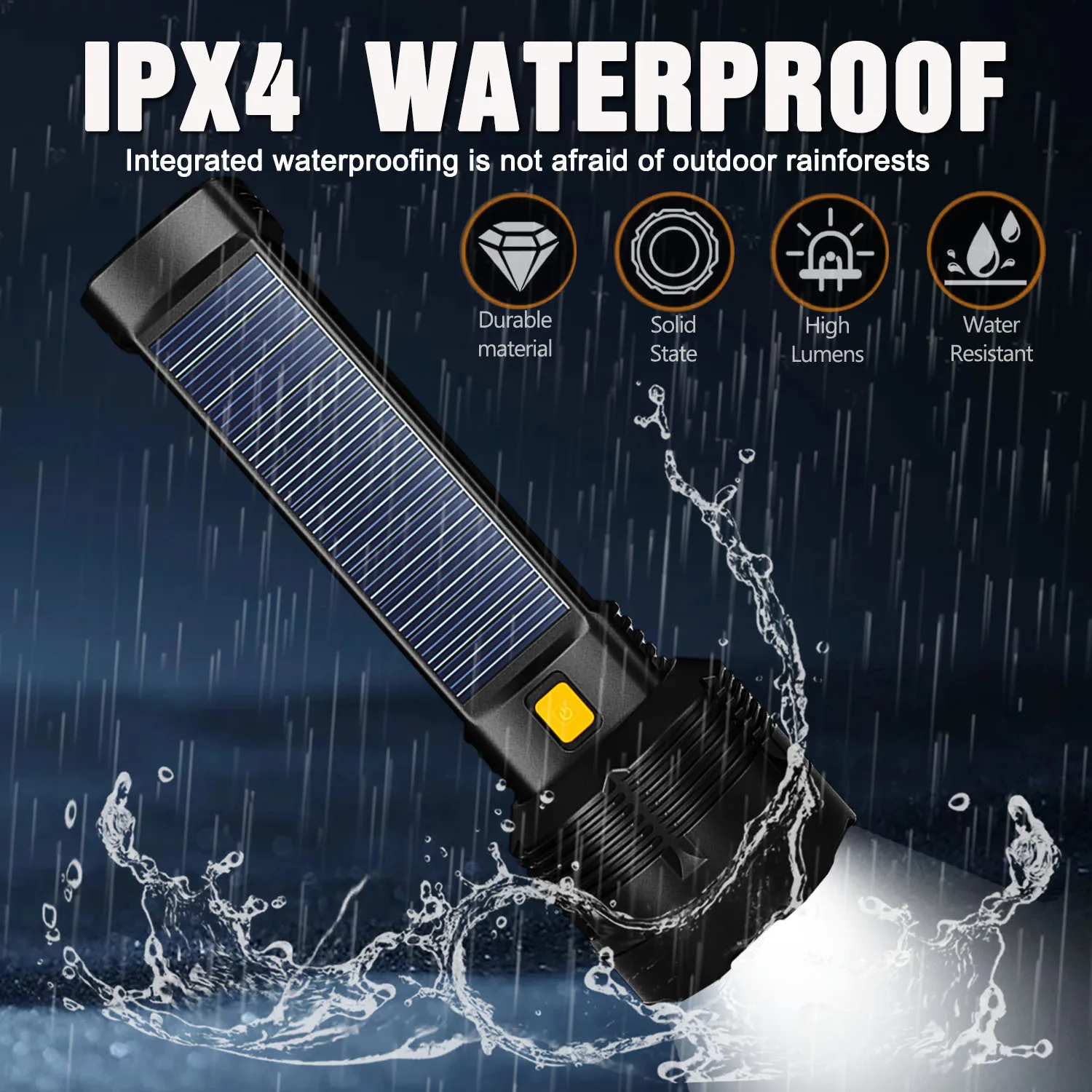 Solar-powered Flashlight Super - đánh giá và giá Fire Torch Solar