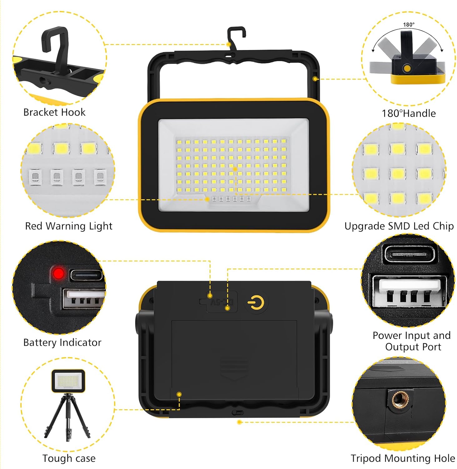 Portable LED Work Light Outdoo - đánh giá và giá Outdoor Lighting Not Working