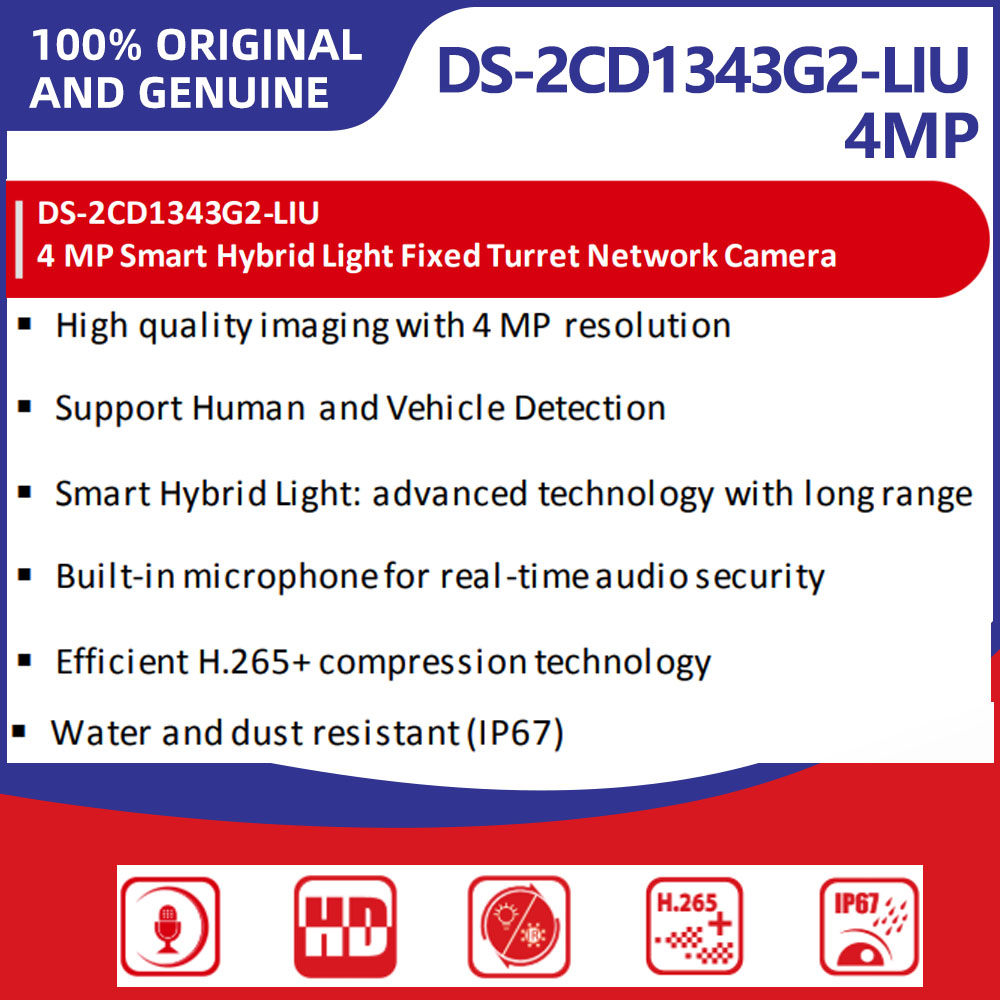 Hikvision DS-2CD1343G2-LIU 4MP - đánh giá và giá Outdoor Lighting No Electricity