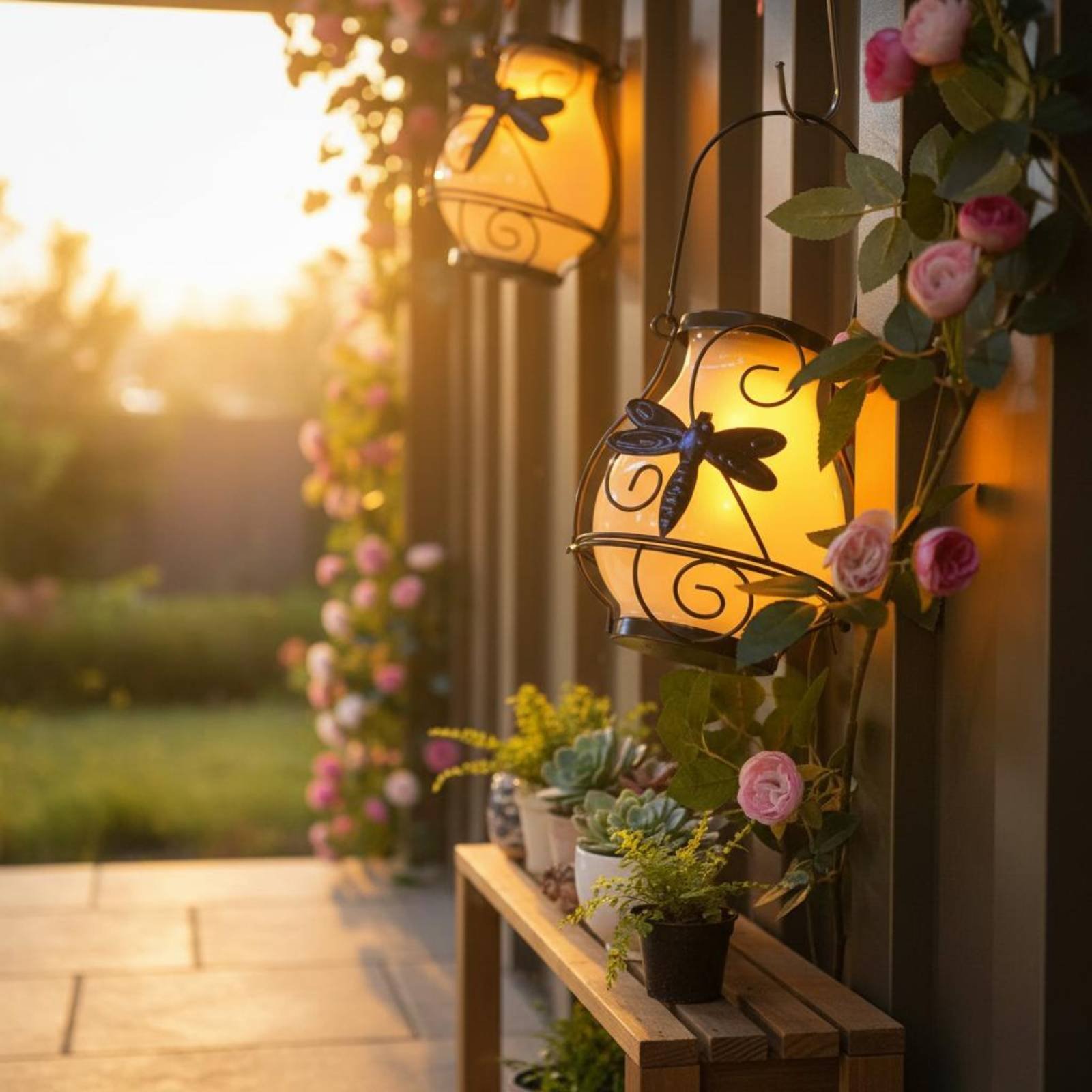 Solar Butterfly Lantern Waterp - đánh giá và giá Outdoor Lighting For Patio