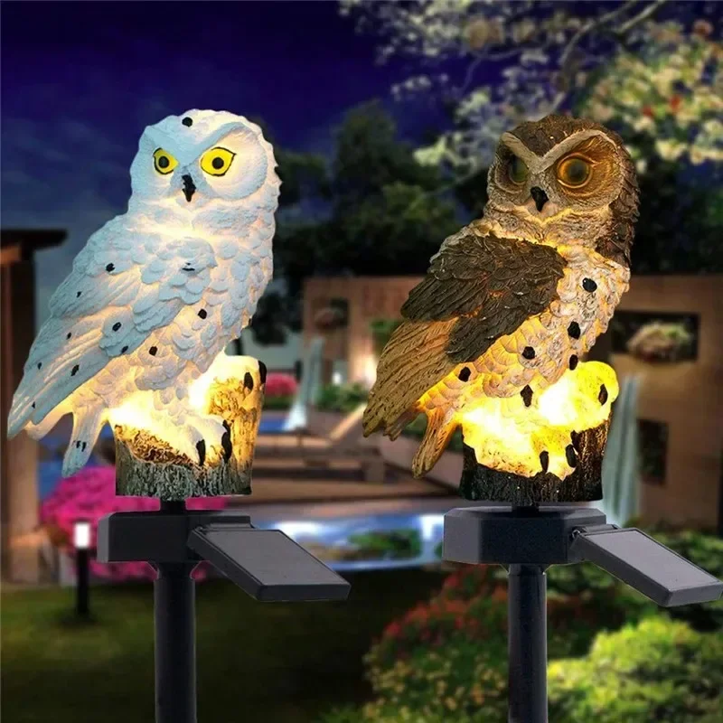 Solar Owl Statue Garden Light  - đánh giá và giá Outdoor Lighting Diy