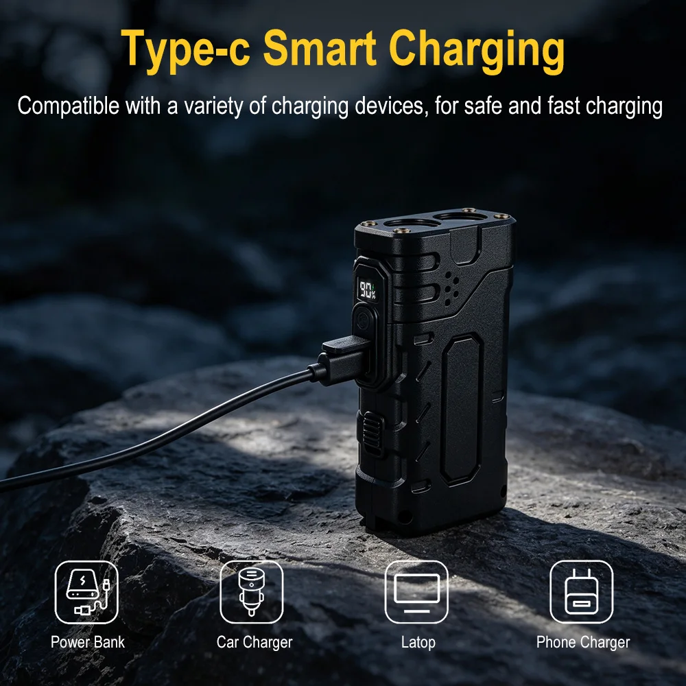 BORUIiT Hand Crank EDC LED Fla - đánh giá và giá Outdoor Lighting Diy