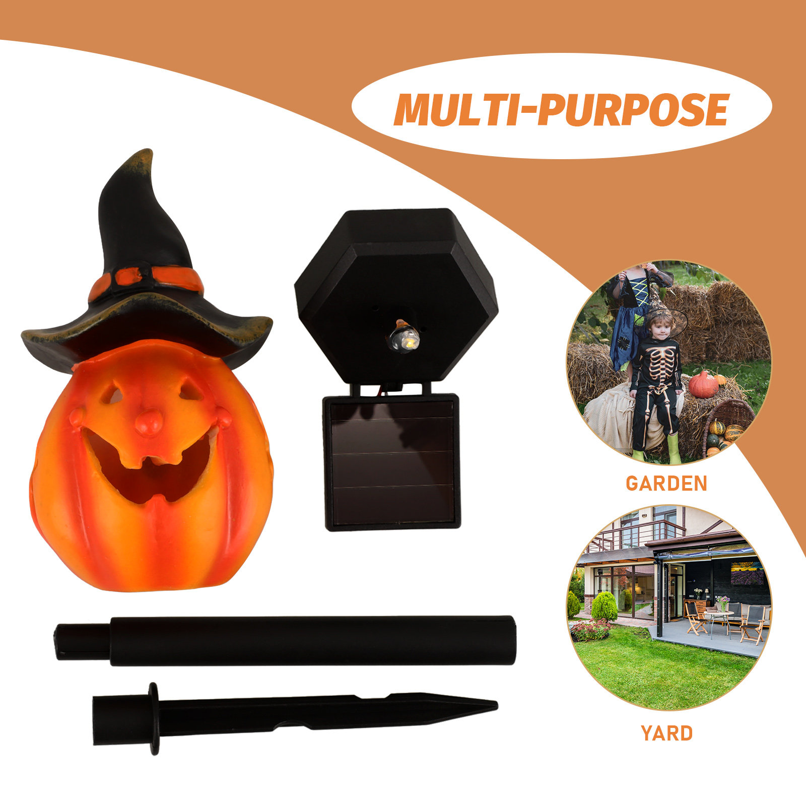 Halloween Pumpkin Solar Garden - đánh giá và giá Outdoor Lighting Halloween