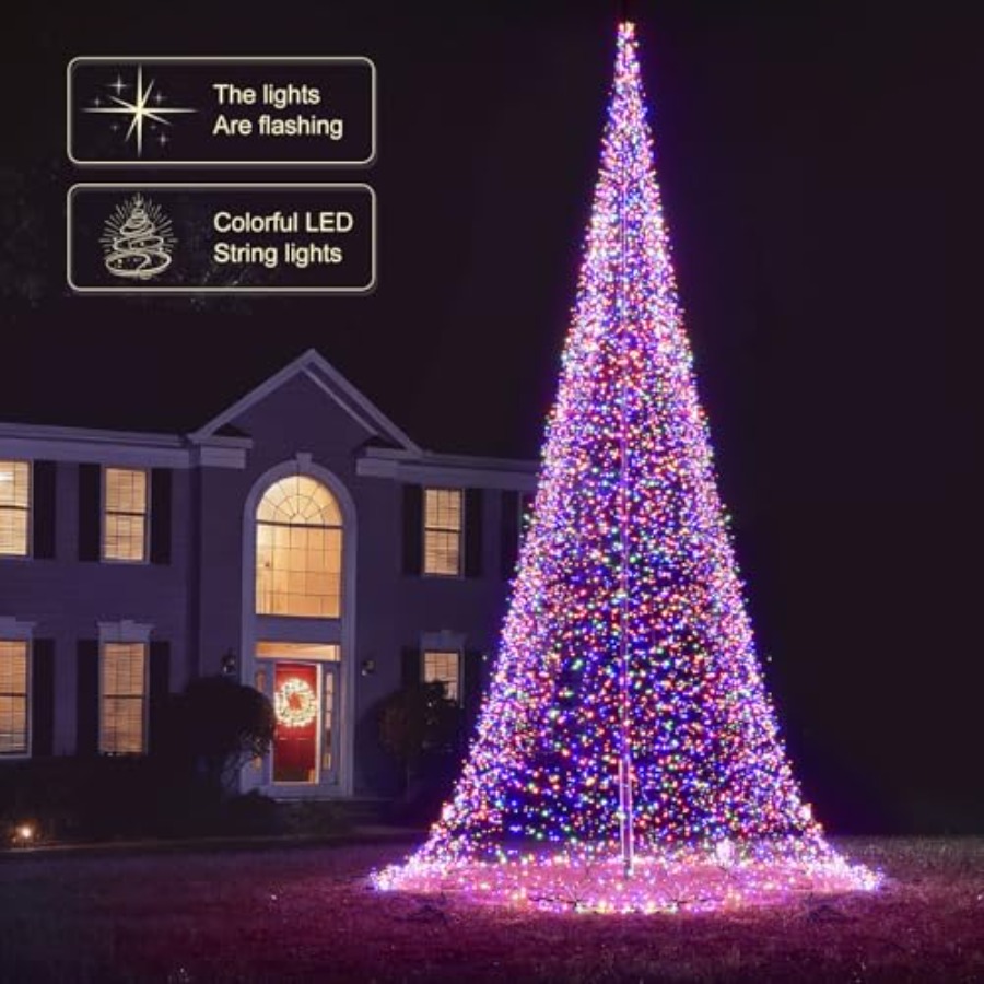 Outdoor Flagpole LED Christmas - đánh giá và giá Outdoor Lighting Tree