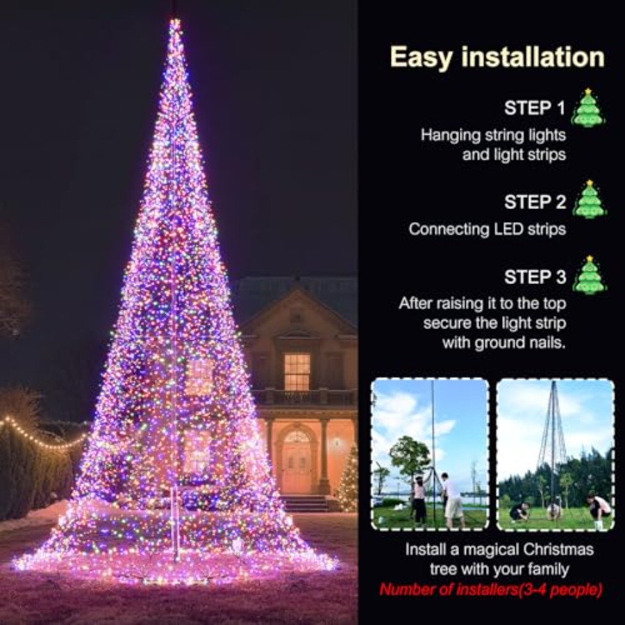 Outdoor Flagpole LED Christmas - đánh giá và giá Outdoor Lighting Tree