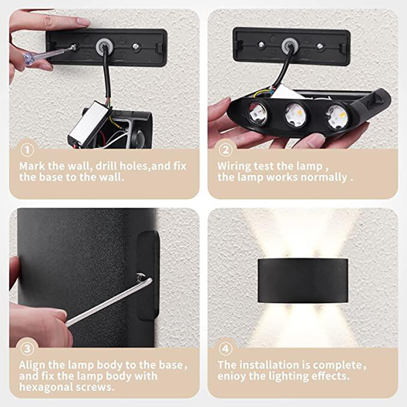LED Wall Lamp, Outdoor Waterpr - đánh giá và giá Outdoor Lighting Hardwired