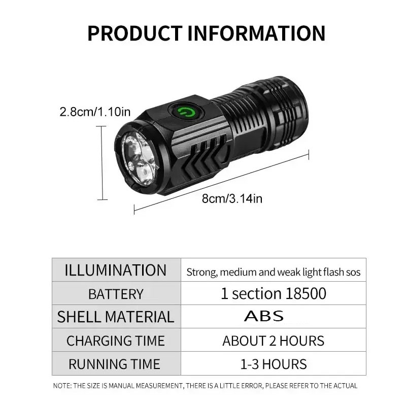 Mini 3LED Flashlight With Pen  - đánh giá và giá Outdoor Lighting Diy