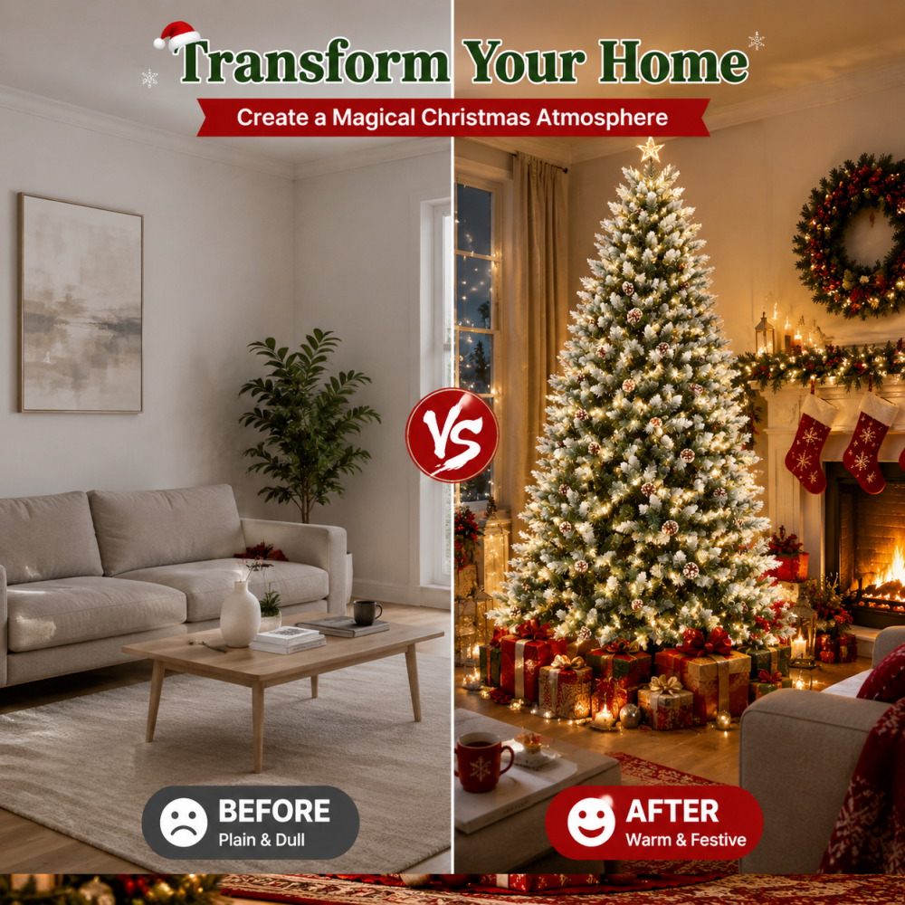 Pre-Lit Flocked Artificial Chr - đánh giá và giá Outdoor Lighting Tree