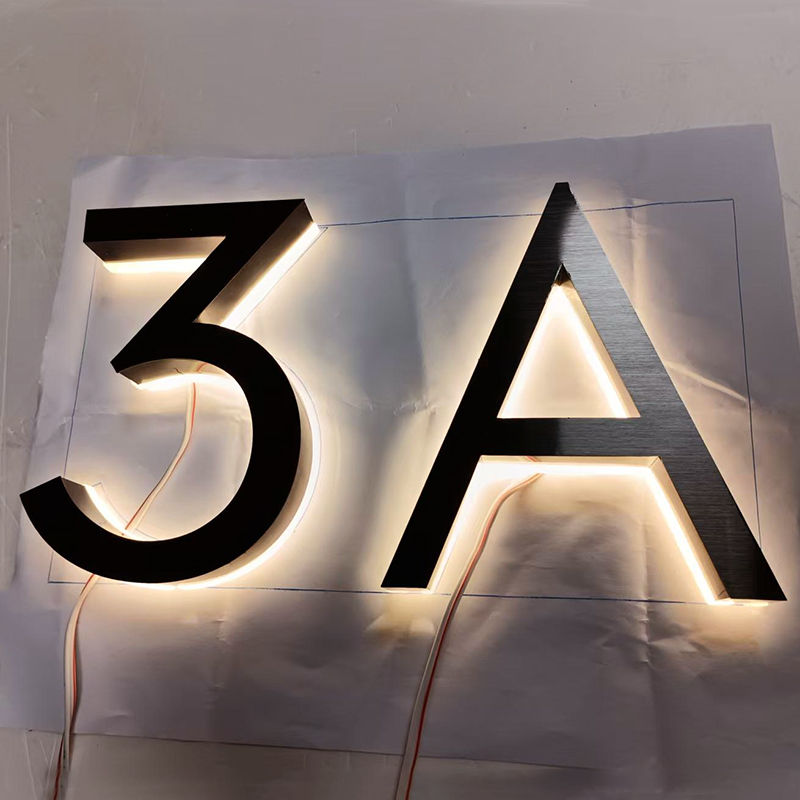 Metal 3D LED House Number Ligh - đánh giá và giá Outdoor Lighting Logo