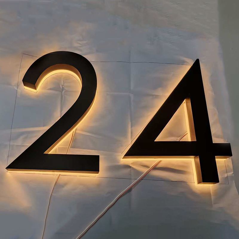 Metal 3D LED House Number Ligh - đánh giá và giá Outdoor Lighting Logo