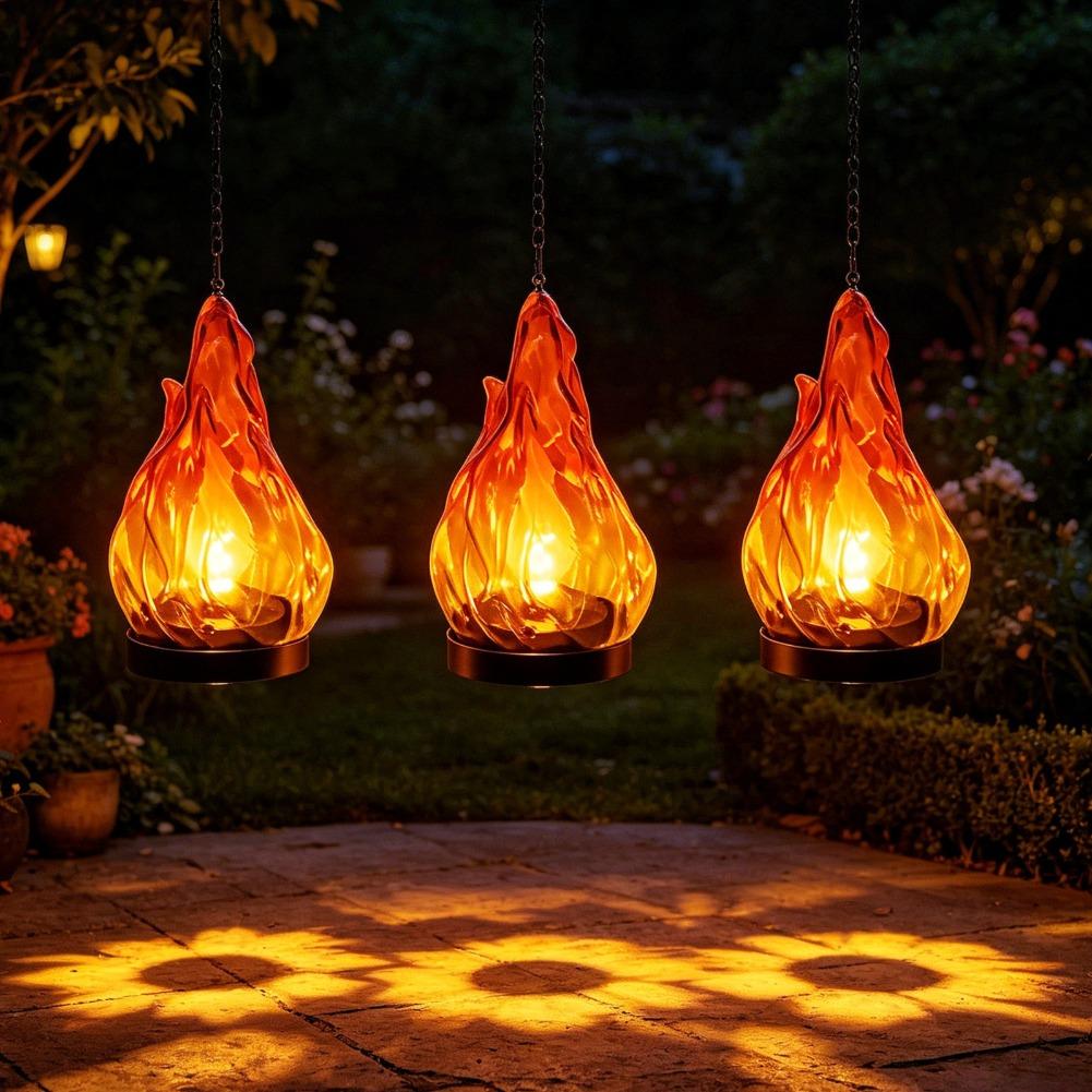 Solar Flame Hanging Lantern Li - đánh giá và giá Outdoor Lighting For Patio