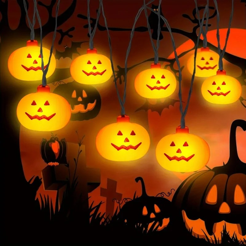Pumpkin Halloween String Light - đánh giá và giá Outdoor Lighting Halloween