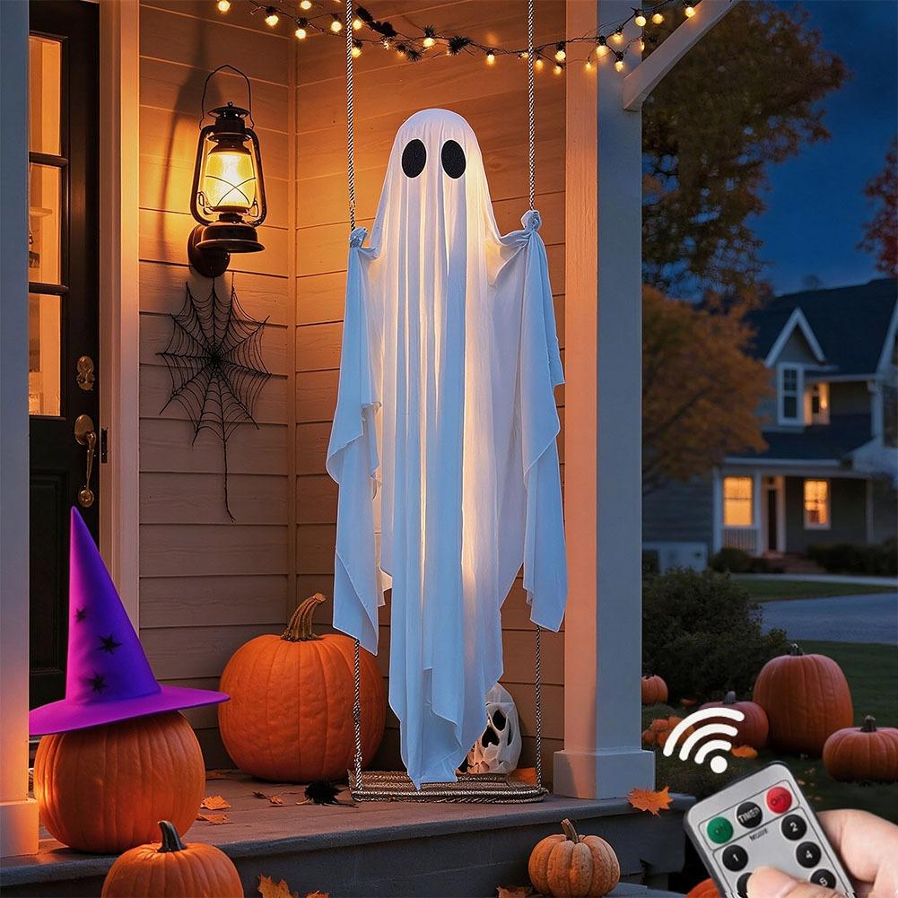 6FT Large Hanging Swing Ghost  - đánh giá và giá Outdoor Lighting Tree