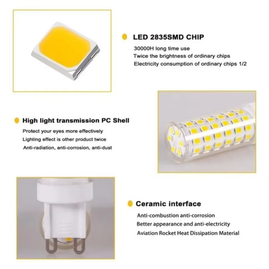10PCS 7W 5W 3W Brightest G9 LE - đánh giá và giá Outdoor Lighting Replacement Parts